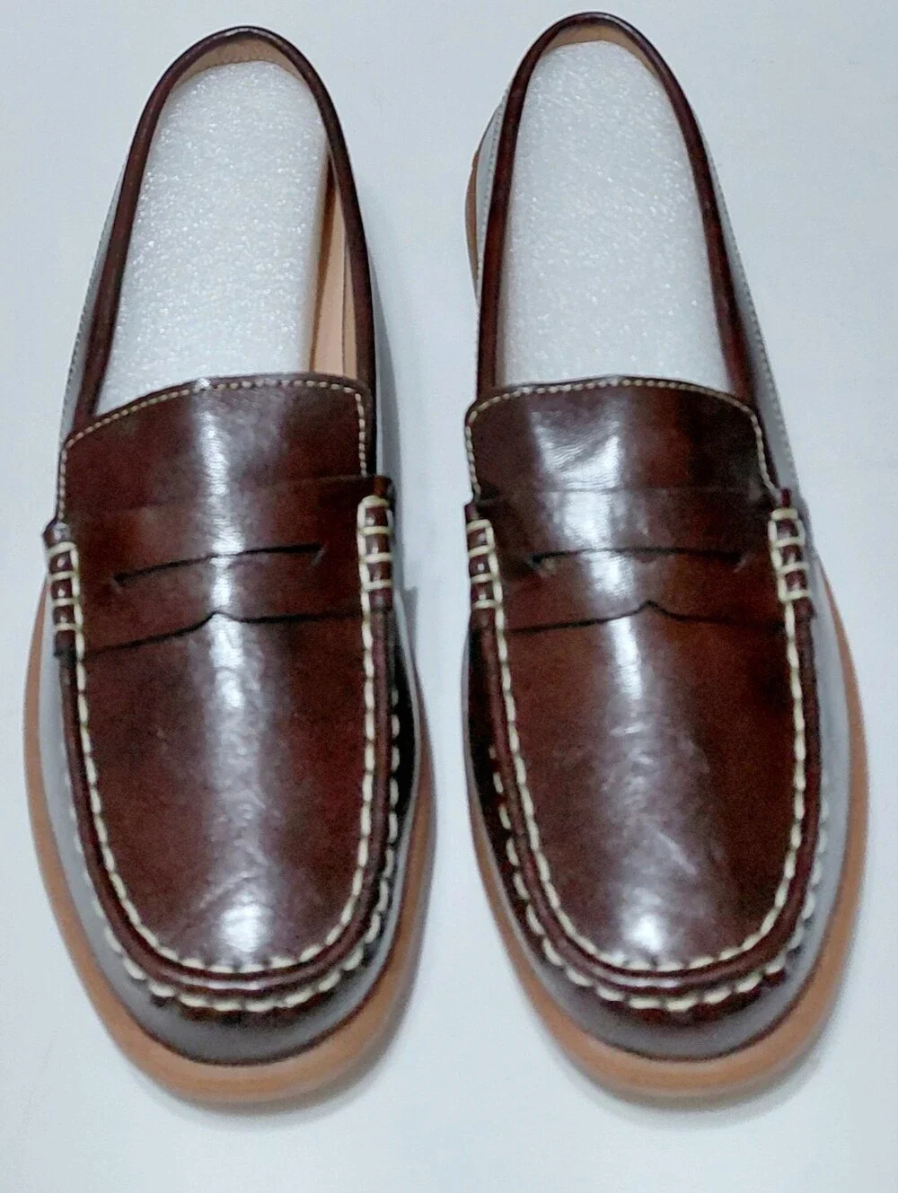 BEAUSEEN  Women's Brown Penny Slip On Loafers Size 11